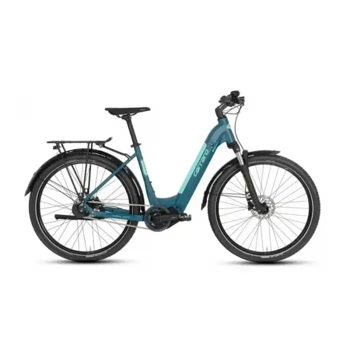 CARRARO E-FLOW X KADIN ŞEHİR BİSİKLETİ 440H HD 27.5 JANT NEX-5 DI2 GECE YEŞİLİ TURKUAZ SU YEŞİLİ
