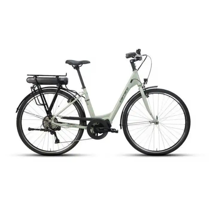 CARRARO E-POWER KADIN ŞEHİR BİSİKLETİ 450H V 28 JANT 8 VİTES MAT ADAÇAYI KOYU YEŞİL