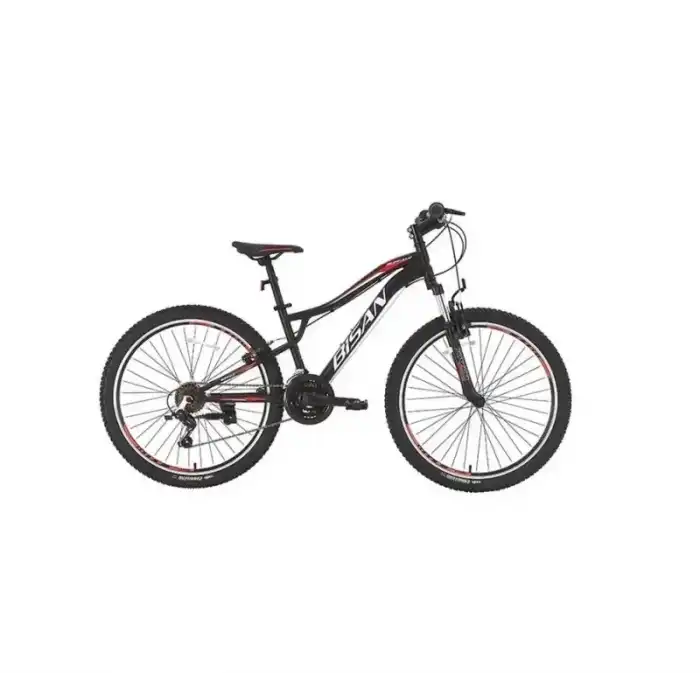 BİSAN BUFFALO ERKEK DAĞ BİSİKLETİ 37CM V 27.5 JANT 21 VİTES MAT SİYAH KIRMIZI