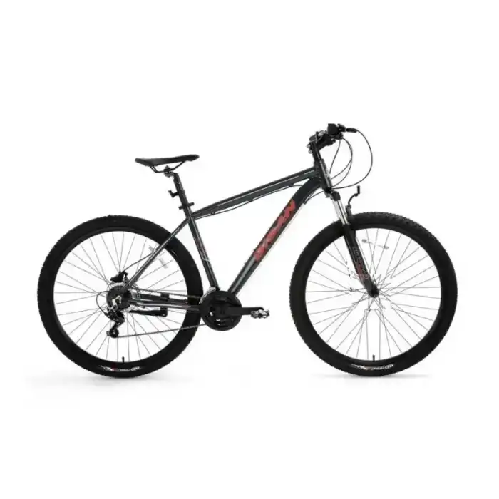 BİSAN ATLAS ERKEK DAĞ BİSİKLETİ 48CM V 27.5 JANT 21 VİTES PARLAK GRİ KIRMIZI