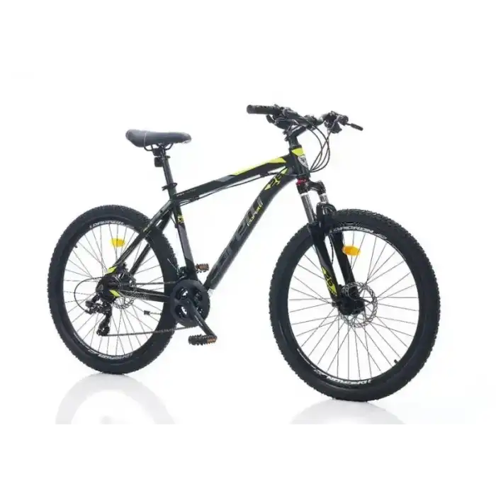 CORELLİ FELİX 1.0 ERKEK DAĞ BİSİKLETİ 406H HD 26 JANT 21 VİTES SİYAH SARI GRİ