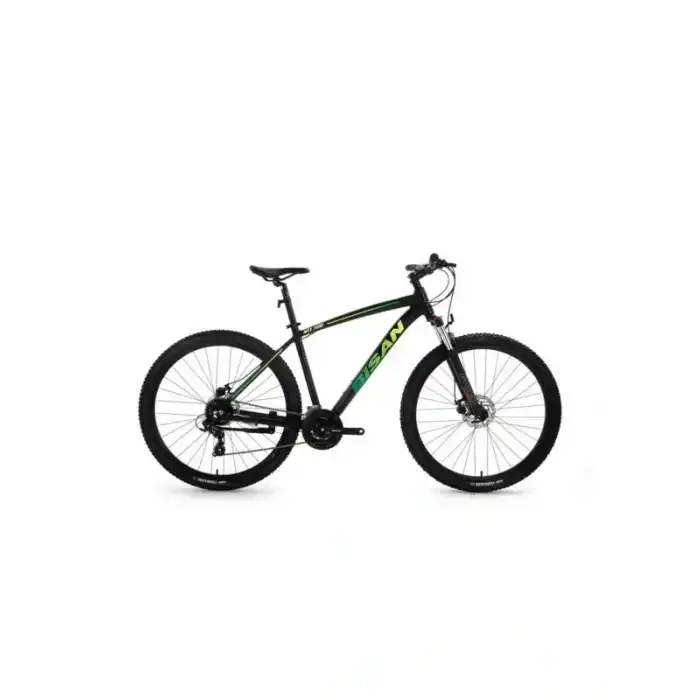 BİSAN MTX 7200 ERKEK DAĞ BİSİKLETİ 43CM MD 26 JANT 24 VİTES MAT SİYAH YEŞİL