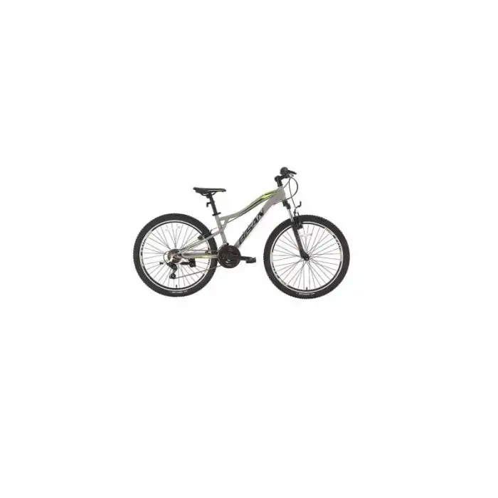 BİSAN BUFFALO ERKEK DAĞ BİSİKLETİ 30CM V 24 JANT 18 VİTES MATALİK GRİ SİYAH SARI