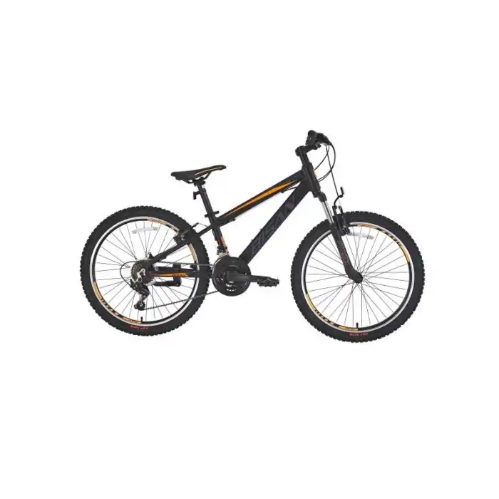 BİSAN COOPER ÇOCUK BİSİKLETİ 28 CM V 20 JANT 21 VİTES MAT SİYAH TURUNCU