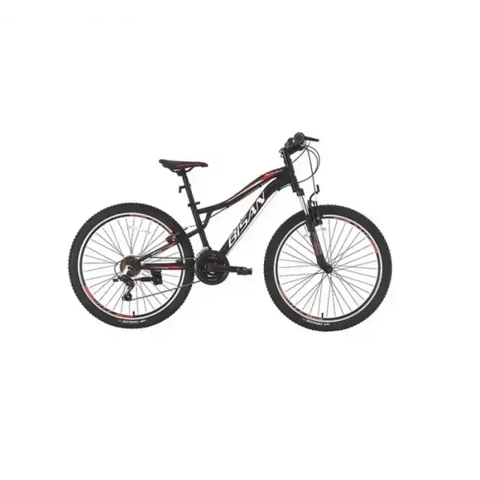 BİSAN BUFFALO ERKEK DAĞ BİSİKLETİ 35CM V 26 JANT 21 VİTES MAT SİYAH KIRMIZI