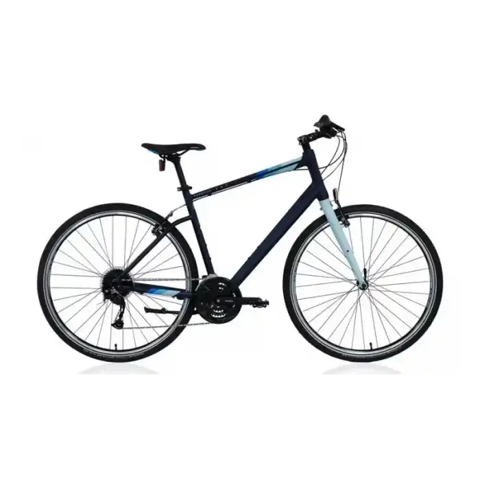 CARRARO SPORTIVE 327 ERKEK ŞEHİR BİSİKLETİ 520H V 28 JANT 27 VİTES MAT LACİVERT AÇIK MAVİ