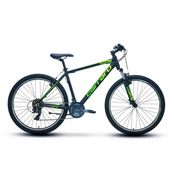 CARRARO FORCE 700 ERKEK DAĞ BİSİKLETİ 381H V 27.5 JANT 21 VİTES MAT SİYAH YEŞİL GÜMÜŞ