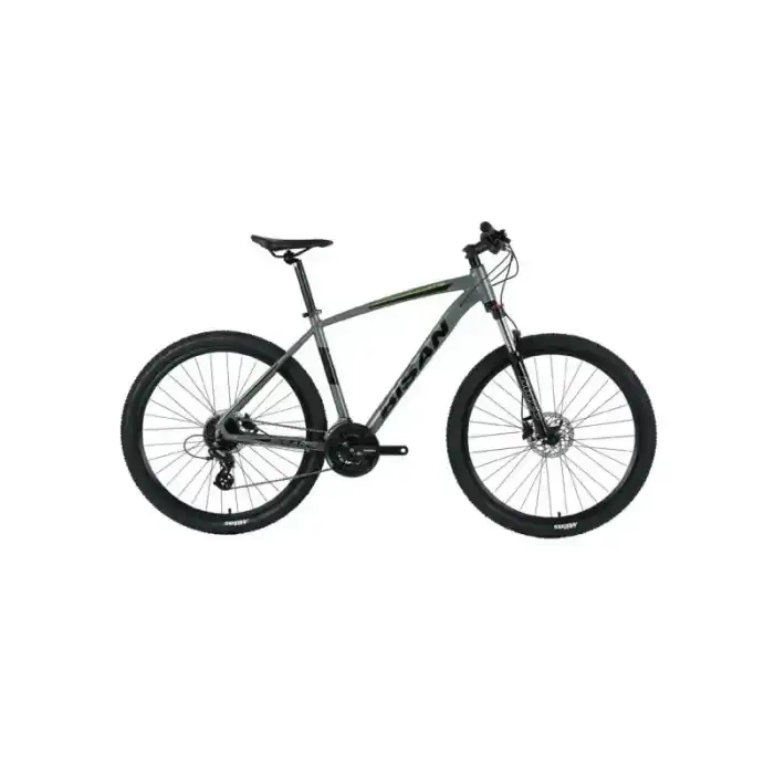 BİSAN MTX 7300 ERKEK DAĞ BİSİKLETİ 43 CM HD 27.5 JANT 24 VİTES METALİK GRİ YEŞİL