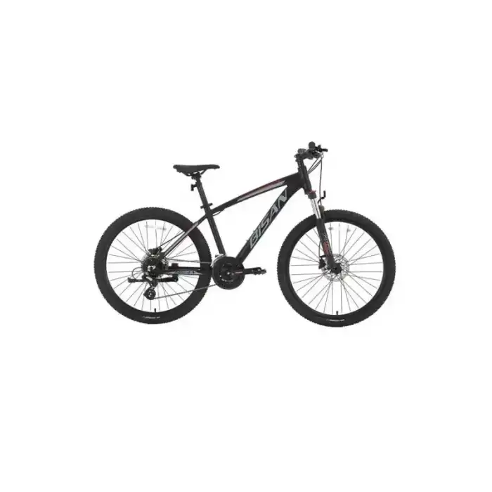BİSAN MTX 7300 ERKEK DAĞ BİSİKLETİ 39.5 CM HD 26 JANT 24 VİTES MAT SİYAH GRİ