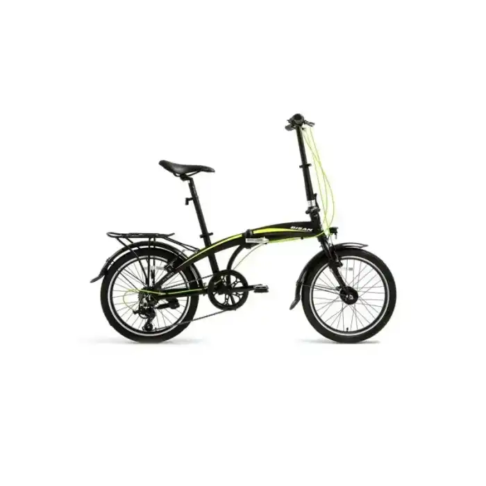 BİSAN FX 3500-TOURNEY KATLANIR BİSİKLET 32CM V 20 JANT 7 VİTES MAT SİYAH SARI