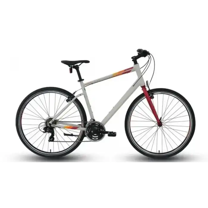 CARRARO SPORTIVE 321 ERKEK ŞEHİR BİSİKLETİ 520H V 28 JANT 21 VİTES MAT GRİ KIRMIZI TURUNCU