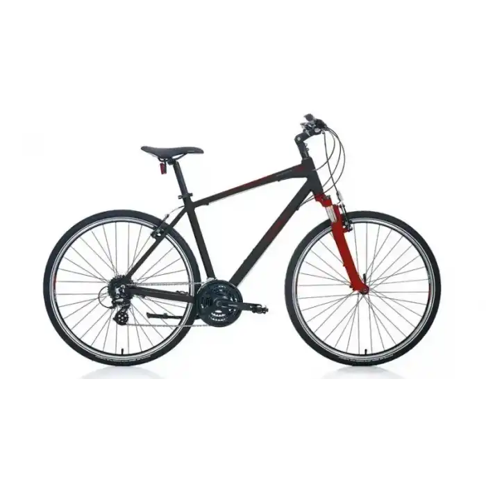 CARRARO SPORTIVE 224 ERKEK ŞEHİR BİSİKLETİ 560H V 28 JANT 24 VİTES MAT SİYAH-KIRMIZI-ANTRASİT