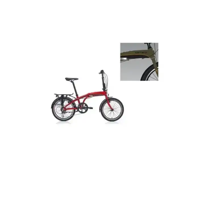CARRARO FLEXI 108 V KATLANIR BİSİKLET 285H 20 JANT 8 VİTES MAT HAKİ SİYAH TURUNCU