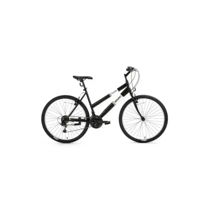 BİSAN THUNDER KADIN DAĞ BİSİKLETİ 42CM V 24 JANT 18 VİTES MAT SİYAH BEYAZ