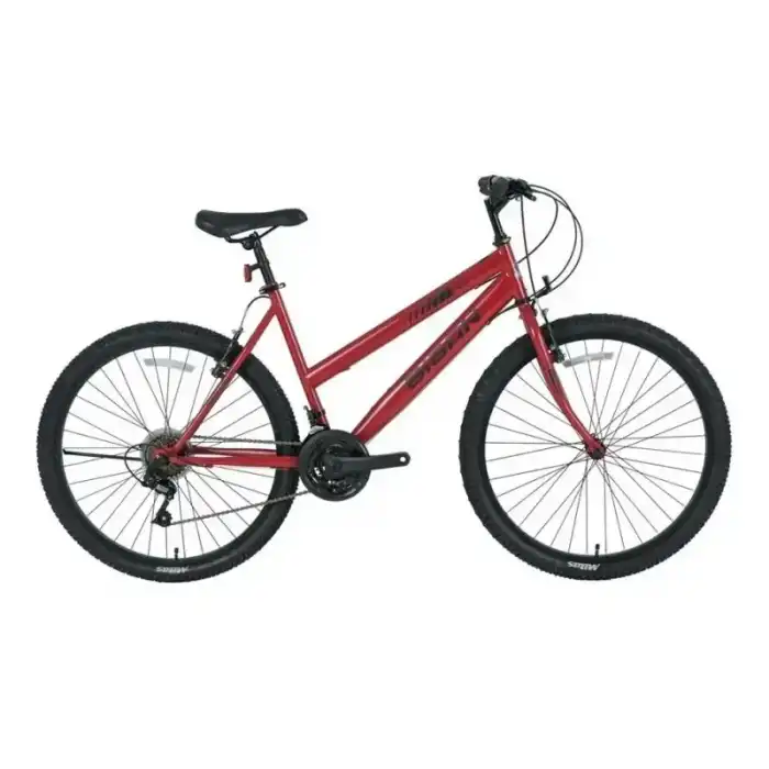 BİSAN SENTIERO KADIN DAĞ BİSİKLETİ 42CM V 24 JANT 21 VİTES METALİK KIRMIZI SİYAH