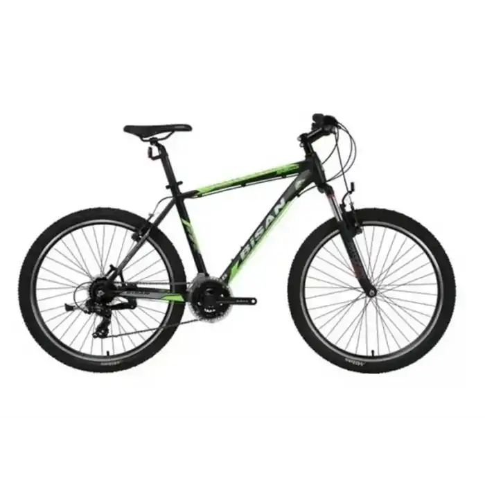 BİSAN MTX 7050 ERKEK DAĞ BİSİKLETİ 43CM V 26 JANT 21 VİTES MAT SİYAH YEŞİL