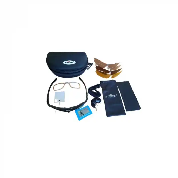 SOLDIER XBYC G4668 BİSİKLET SÜRÜŞ GÖZLÜĞÜ 5 LENSLİ ÇERÇEVELİ SİYAH