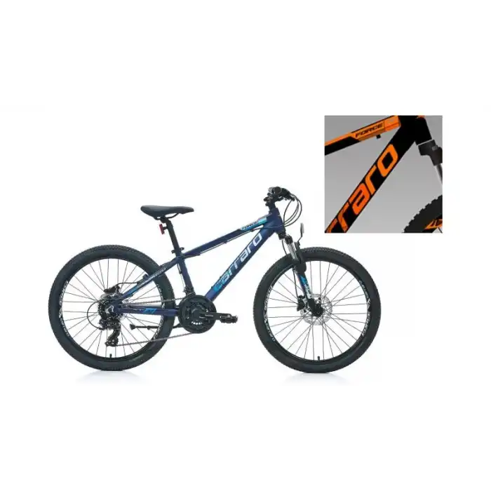 CARRARO FORCE 420 ERKEK DAĞ BİSİKLETİ 325H HD 24 JANT 21 VİTES MAT SIYAH TURUNCU GUMUS