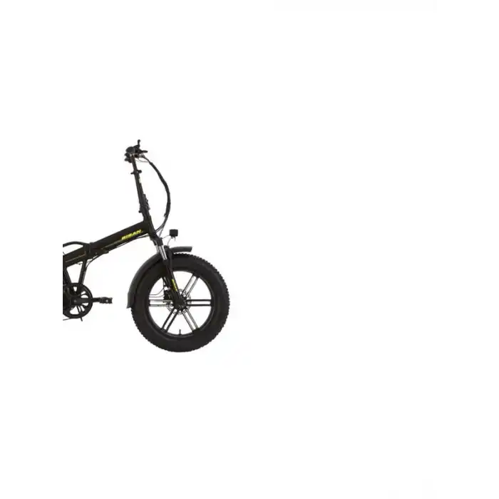 BİSAN E-FOLDİNG GAZ KOLLU F4 ELEKTRİKLİ KATLANIR BİSİKLET 43CM MD 20 JANT 7 VİTES MAT SİYAH SARI
