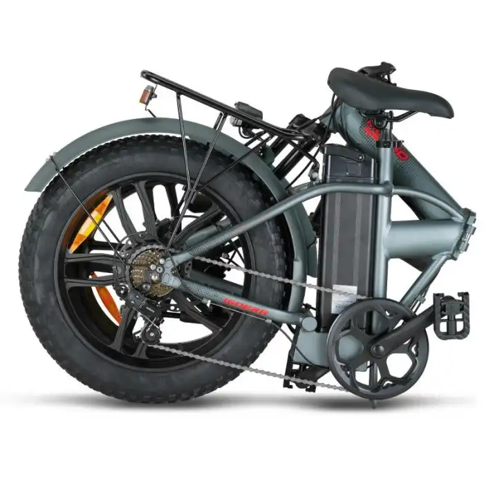 MOSSO IGNERA-RR ELEKTRİKLİ KATLANIR BİSİKLET 420H HD 20 JANT 7 VİTES MAT ANTRASİT KIRMIZI