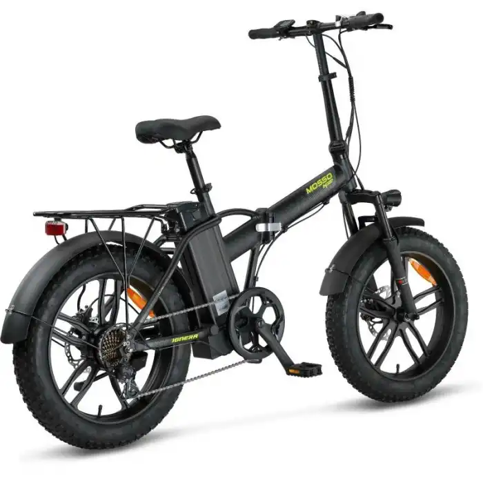 MOSSO IGNERA-RR ELEKTRİKLİ KATLANIR BİSİKLET 420H HD 20 JANT 7 VİTES MAT SİYAH LIME