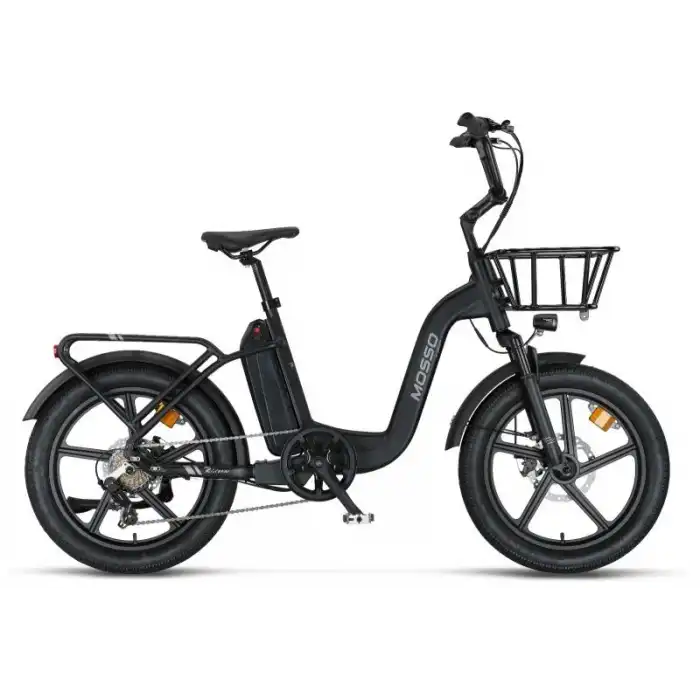 MOSSO RIVIERA-RR ELEKTRİKLİ BİSİKLET 420H MD 20 JANT 7 VİTES MAT SİYAH KIRMIZI
