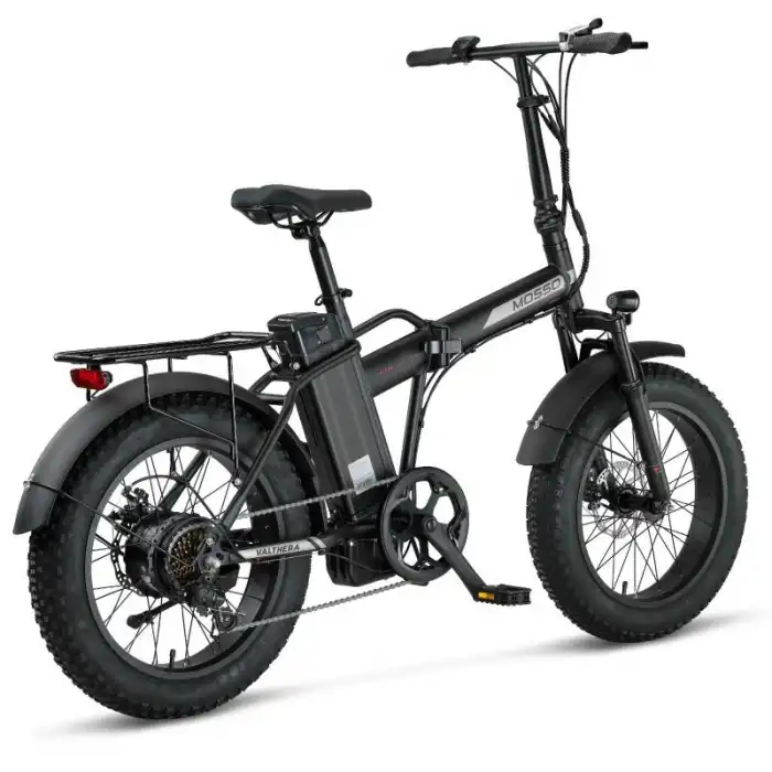 MOSSO VALTHERA-RR ELEKTRİKLİ KATLANIR BİSİKLET 420H MD 20 JANT 7 VİTES MAT SİYAH GÜMÜŞ