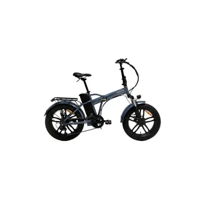 BİSAN E-FOLDİNG GAZ KOLLU F4 ELEKTRİKLİ KATLANIR BİSİKLET 43CM MD 20 JANT 7 VİTES METALİK GRİ GRİ