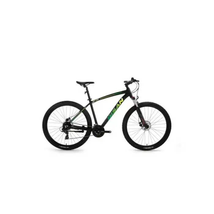 BİSAN MTX 7200 ERKEK DAĞ BİSİKLETİ 39.5CM MD 26 JANT 24 VİTES MAT SİYAH YEŞİL