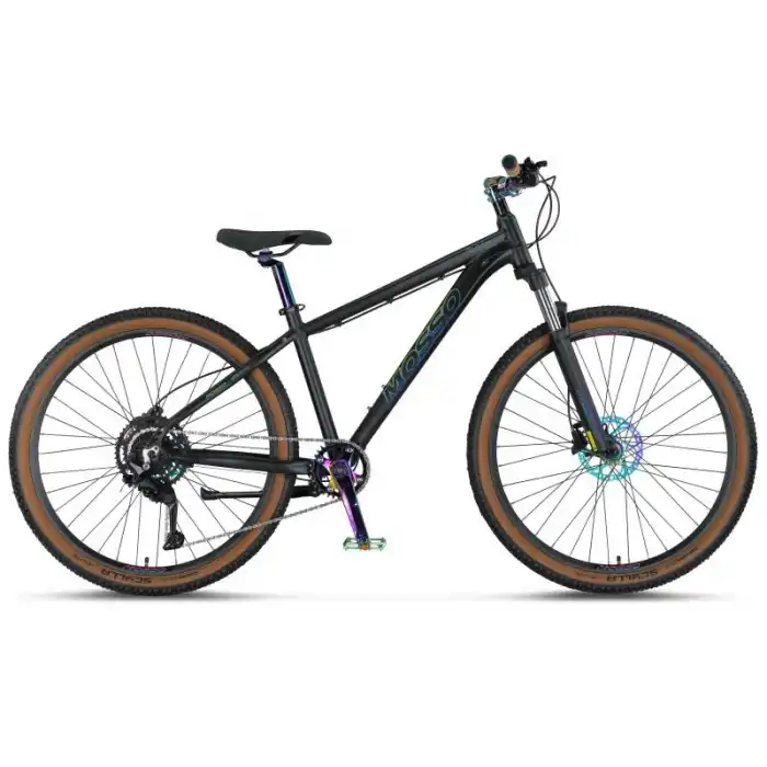 MOSSO RAINBOW 27 CUES HD ERKEK DAĞ BİSİKLETİ 460H 27.5 JANT 9 VİTES MAT BLACK