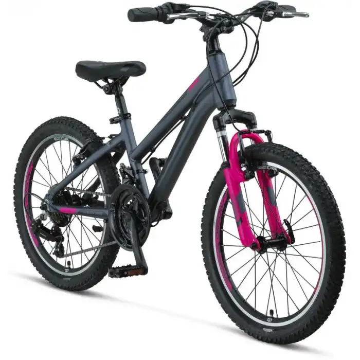 MOSSO WILDFIRE L-20-V KIZ ÇOCUK BİSİKLETİ 280H 20 JANT 18 VİTES ANTRASİT PEMBE