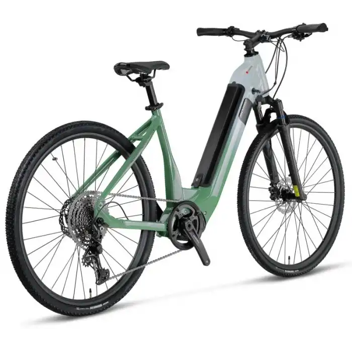 MOSSO E-LEGARDA ELEKTRİKLİ KADIN ŞEHİR BİSİKLET 450H HYD 28 JANT 10 VİTES GREEN L.GREEN