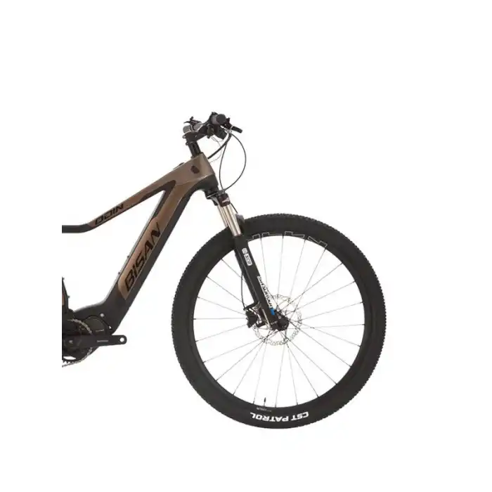BİSAN ODIN DEORE ELEKTRİKLİ ERKEK DAĞ BİSİKLETİ 43CM HD 29 JANT 12 VİTES KAHVERENGİ TURUNCU SARI