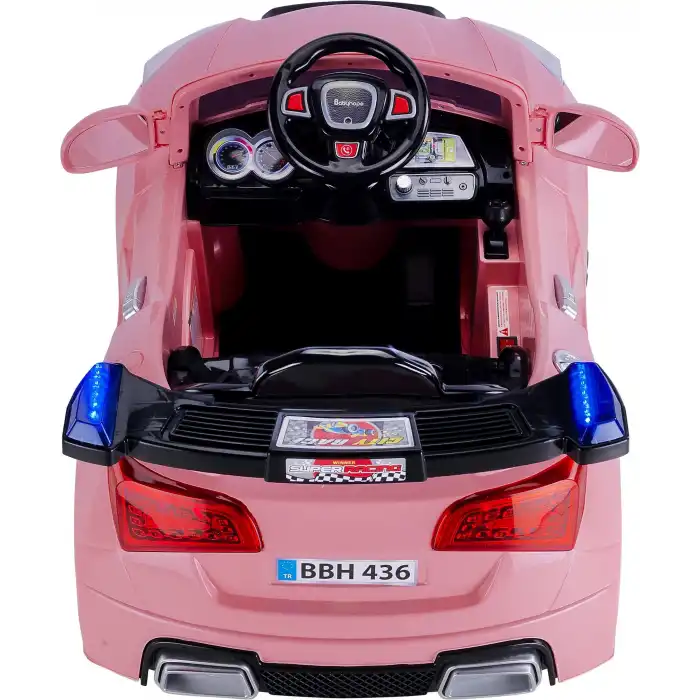 BABYHOPE 436 KUMANDALI 12V AKÜLÜ ARABA PASTEL PEMBE
