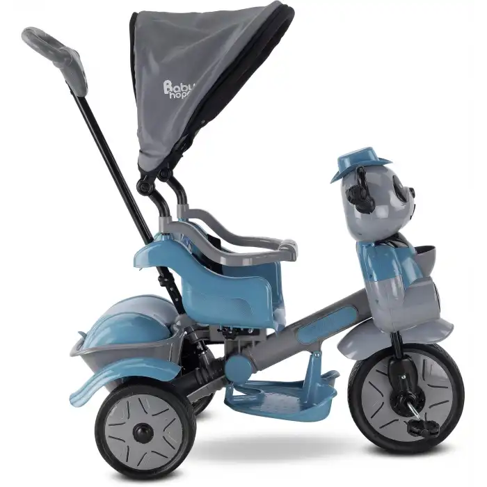 BABYHOPE 127 LITTLE PANDA ÜÇ TEKER KONTROLLÜ BEBEK BİSİKLETİ PETROL MAVİSİ