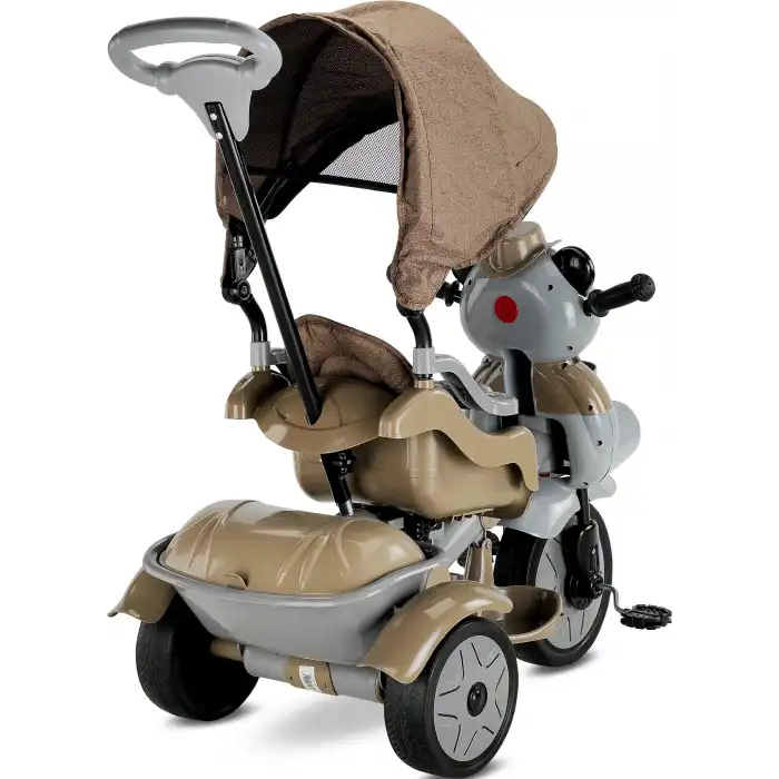 BABYHOPE 127 LITTLE PANDA LÜKS ÜÇ TEKER KONTROLLÜ BEBEK BİSİKLETİ KAHVE