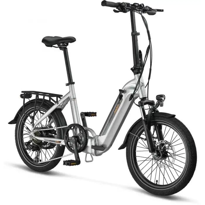 MOSSO KRONOS ELEKTRİKLİ KATLANIR BİSİKLET 390H HYD 20 JANT 7 VİTES SİLVER