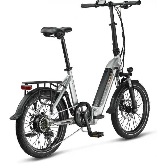 MOSSO KRONOS ELEKTRİKLİ KATLANIR BİSİKLET 390H HYD 20 JANT 7 VİTES SİLVER