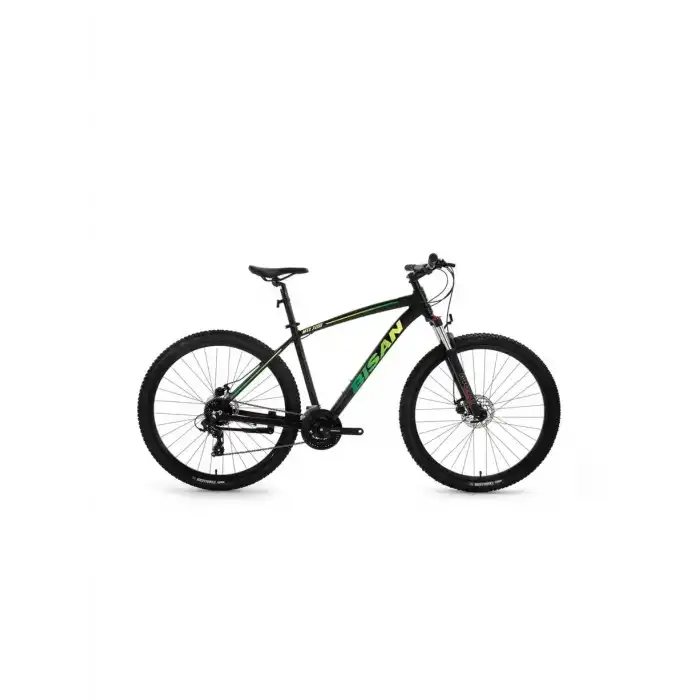 BİSAN MTX 7200 ERKEK DAĞ BİSİKLETİ 43CM MD 29 JANT 24 VİTES MAT SİYAH YEŞİL