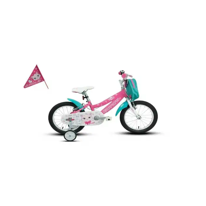 CARRARO MOGGY KIZ ÇOCUK BİSİKLETİ 210H V 12 JANT PEMBE BEYAZ TURKUAZ