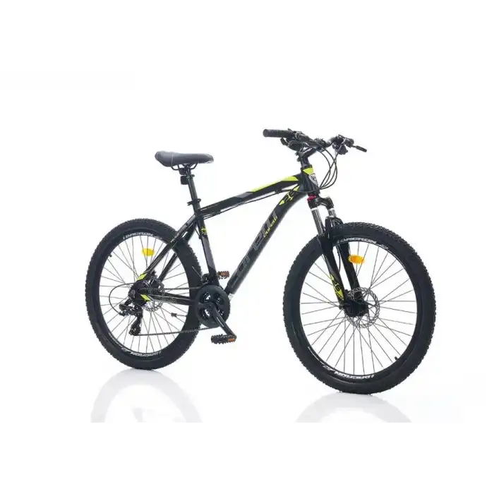 CORELLİ FELİX 1.2 ERKEK DAĞ BİSİKLETİ 330H HD 24 JANT 21 VİTES SİYAH SARI GRİ