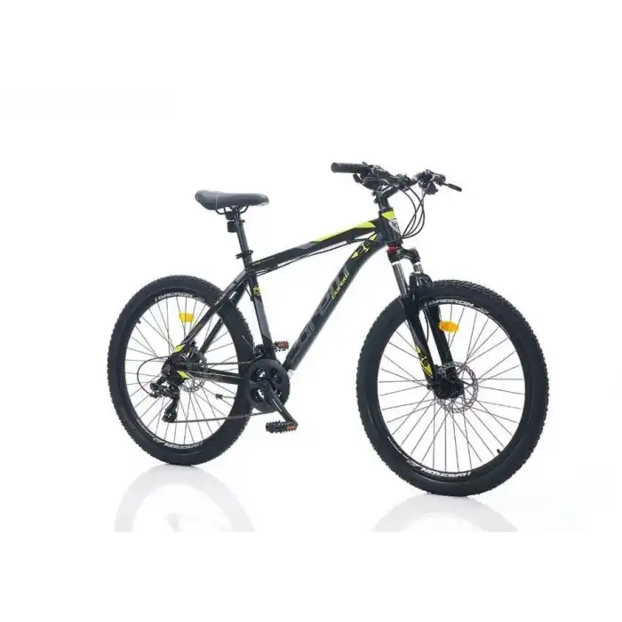 CORELLİ FELİX 1.2 ERKEK DAĞ BİSİKLETİ 355H HD 24 JANT 21 VİTES SİYAH SARI GRİ