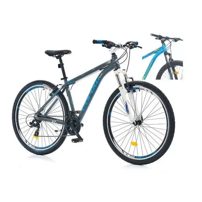 CORELLİ VIA 1.2 ERKEK DAĞ BİSİKLETİ 457H V 29 JANT 21 VİTES MAVİ-A.YEŞİL-GRİ