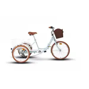 CARRARO CARAVAN KARGO KATLANIR ŞEHİR BİSİKLETİ 410H V 24 JANT 6 VİTES TURKUAZ BEYAZ KAHVE