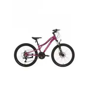 BİSAN KDX 2800-D KADIN DAĞ BİSİKLETİ 30CM MD 24 JANT 21 VİTES MOR PEMBE BEYAZ