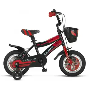 ÜMİT 1202 TREND-Y-BMX-SEPET-V-ERKEK ÇOCUK BİSİKLETİ 12 JANT SİYAH KIRMIZI