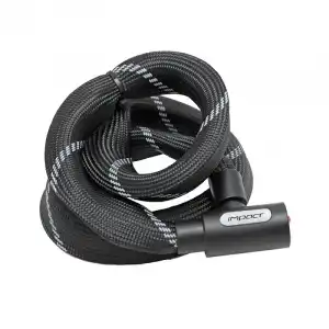İMPACT BİSİKLET KİLİT ANAHTARLI ZİNCİR HALTER 6X1200 SİYAH KLT-308