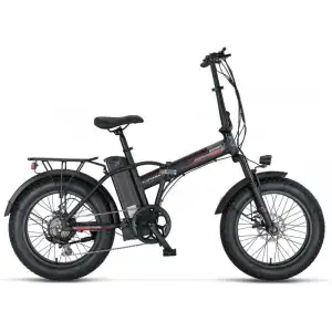 MOSSO LUNARA-RR ELEKTRİKLİ KATLANIR BİSİKLET 420H MD 20 JANT 7 VİTES MAT SİYAH KIRMIZI