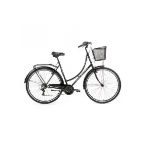BİSAN PARADISE S KADIN ŞEHİR BİSİKLETİ 56CM V 28 JANT 7 VİTES PARLAK SİYAH GRİ