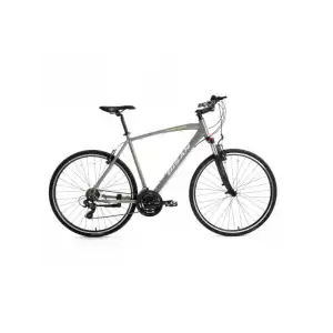 BİSAN TRX 8100 ERKEK ŞEHİR BİSİKLETİ 56CM V 28 JANT 21 VİTES AÇIK METALİK GRİ YEŞİL BEYAZ